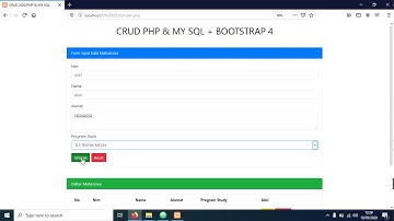 UAS Desain dan Pemrograman Web - CRUD dengan menggunakan PHP dan BOOTSTRAP 4