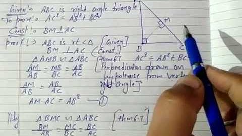 Theorem 6.8: Pythagoras Theorem, Ch-Triangles, Class 10th Math