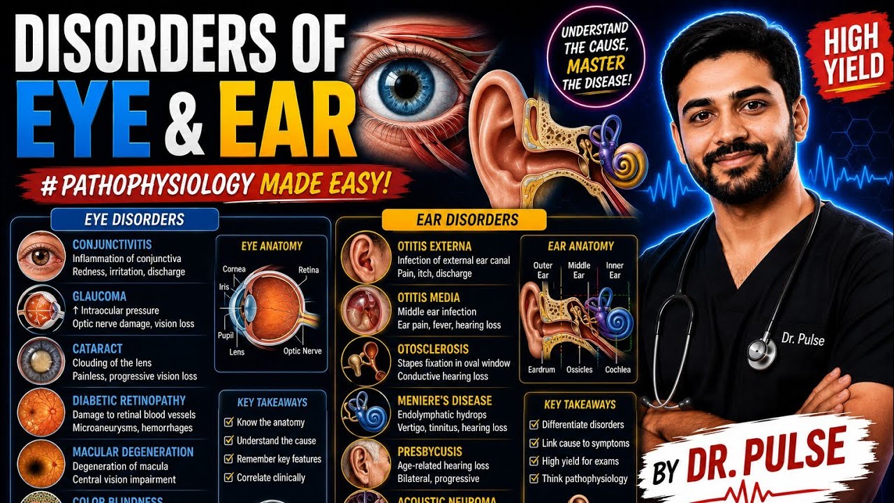 Disorders of eye and ear by Dr pulse #pathophysiology