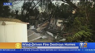 At Least 2 Homes Destroyed When Wind-Whipped Fire Rips Through Bloomington Neighborhood