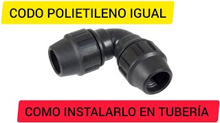 CODO POLIETILENO IGUAL, Cómo se instala en el tubo del jardín 🏡