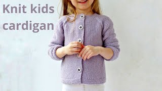Knitting pattern 'Cerri Cardigan' for children. Knitting child cardigan (review).
