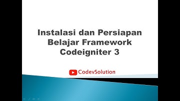 Tutorial Instalasi dan Persiapan Belajar Framework Codeigniter 3 || Part 1 Pustaka-Booking