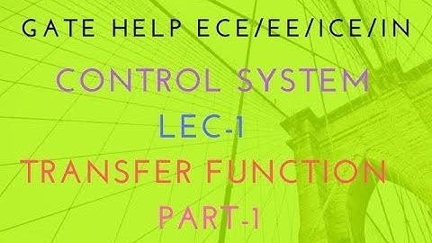 lecture-1 Transfer Function part -1