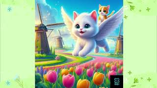The Journey of the Angel Kitten #cat #catlover #catstory #catai #easter #easteregg
