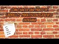 Como hacer pared de ladrillos para maquetas con yeso.- TUTORIAL MODELISMO Y ESCENOGRAFÍA-