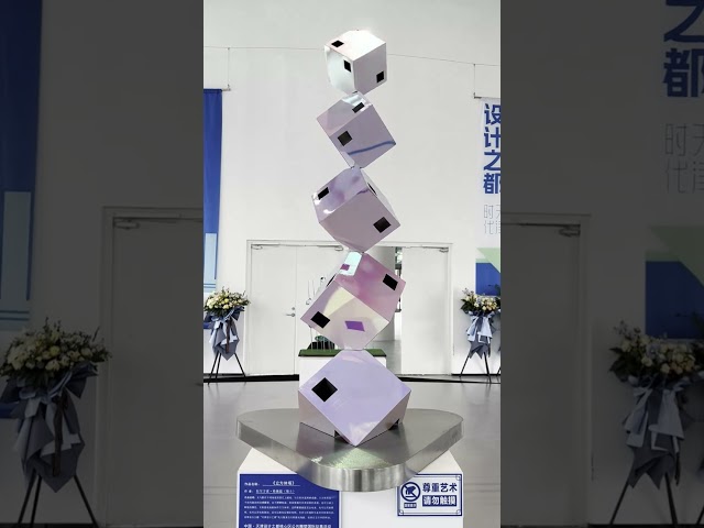 Ralfonso Kinetic Windsculpture CUBE TOWER in Tianjin City, 2024