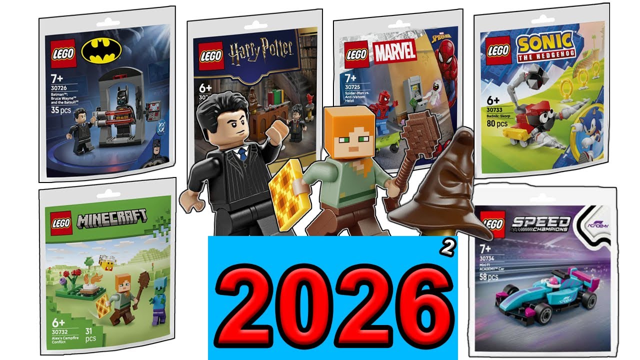 DOCH MINECRAFT und HARRY POTTER Polybag, und MEHR|LEGO Polybag 2026