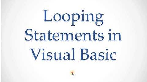 While Loop in Visual Basic Class 10