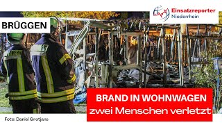Brüggen-Genholt: Wohnwagen ausgebrannt - zwei Menschen verletzt