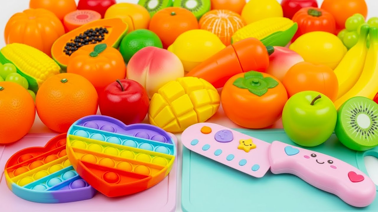 ASMR Wooden & Plastic Food Cutting 野菜切り フルーツ切り | Relaxing Toy Sounds