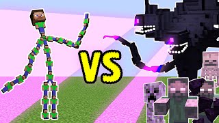 Giant Steve Vs Wither Storm Mobs in Minecraft Part 2