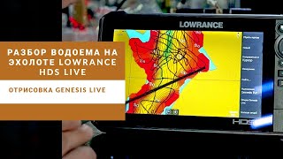 Разбор водоема на эхолоте Lowrance HDS Live. Отрисовка рельефа C-Map Genesis Live.