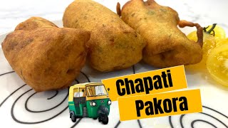 The best thing about roti? Roti Pakora recipe with seasoned potato stuffing! Indian street food!