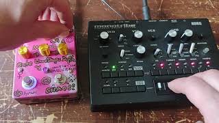 Modulated Meltdown delay pedal sonically shreds Korg Monotribe to bits