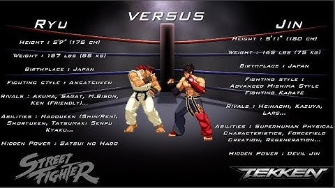 Ryu Vs Jin Kazama