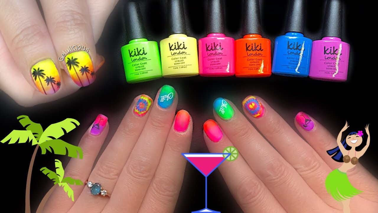 How to: Make Up Neon Pigments for Nail art - Gel Overlay 