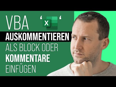 Commenting in VBA (including whole blocks) - Adding comments