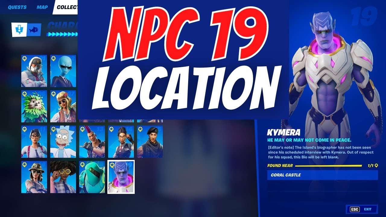 NPC 19 LOCATION KYMERA - Fortnite