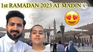 1st RAMADAN 2023 in MADINA | I MET ABDUL MALIK FAREED | Hasnain Naqvi Vlogs