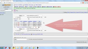 basic sql query in selecting data using phpMyAdmin