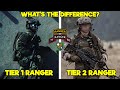 What separates a tier one ranger from a tier two ranger us army rangers vs rrc