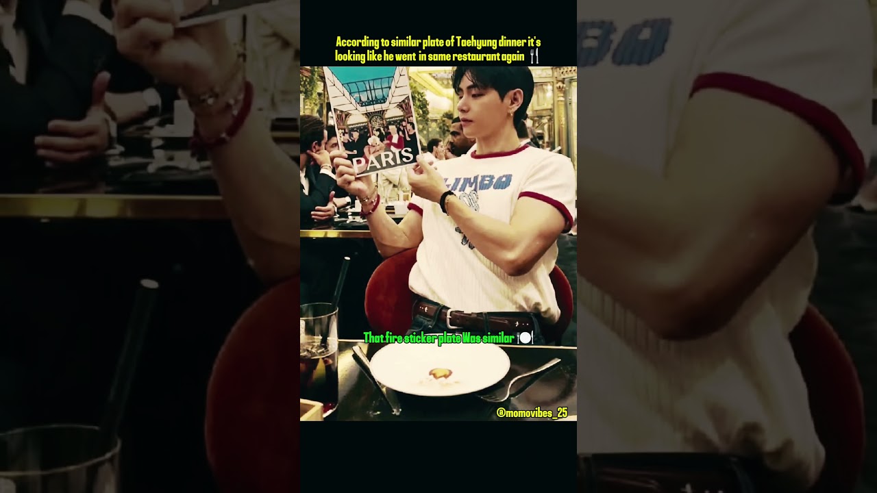 Taehyung enjoying dinner in Paris again🍽️ #kimtaehyung #taehyung #btsarmy #btsv #btsvibes