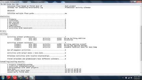 Schedule a Log Report using Primavera P6v8.2