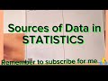 Sources of Data