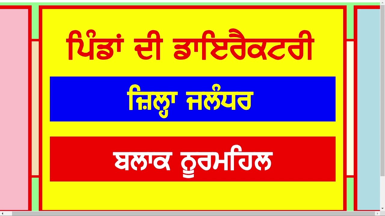 Nurmahal Village List