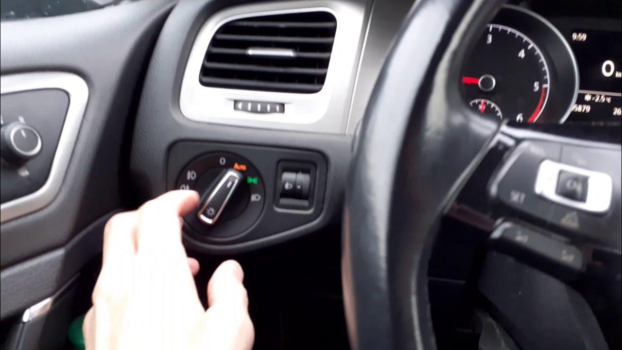 VW Golf 7 cornering lights vs auto position light switch YouTube