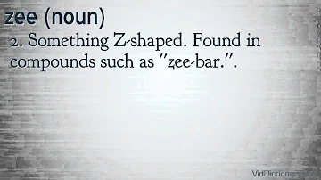 Is Zee a English word?