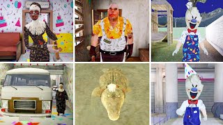 Keplerians Games Anniversary Mods All Jumpscares | Evil Nun Vs Mr Meat Vs Ice Scream Vs Ice Scream 3