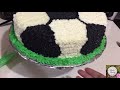 Pastel de pelota de fútbol decoración casera/Diy soccer ball cake homemade decoration