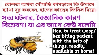 How to cure the symptoms of  Wasp or bee stinging? Explore Science Heartily @ Dr. Mitra Sc.