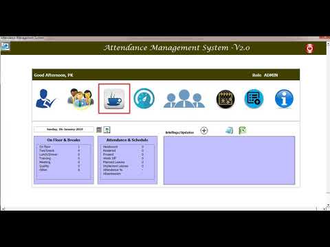 Demo: Attendance Management System V2.0 || Track Attendance, Login/Logout, Breaks, Briefings, Roster