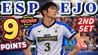 Espejo Scores 9 in Just One Set! Skyhawks vs East Power Second Set Showdown