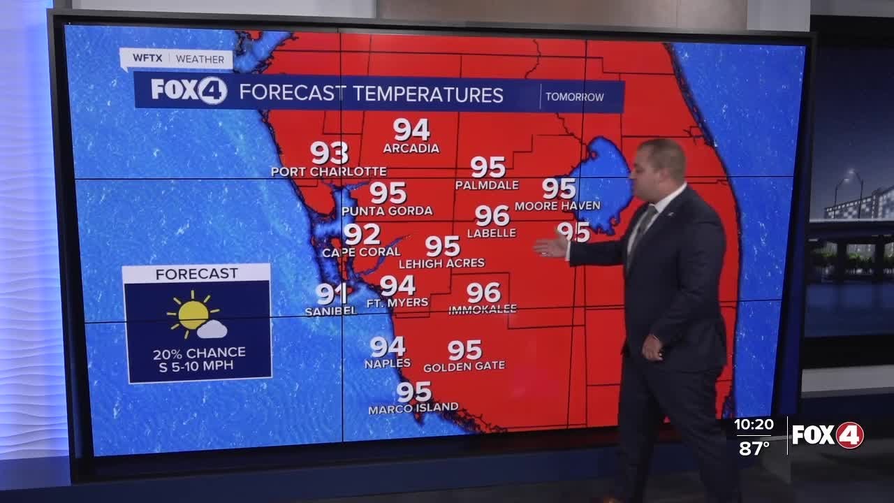 FORECAST: Heat continues as drier weather continues to start the week ...