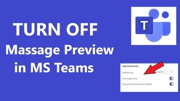How to disable message preview in microsoft teams | turn off notification in microsoft teams