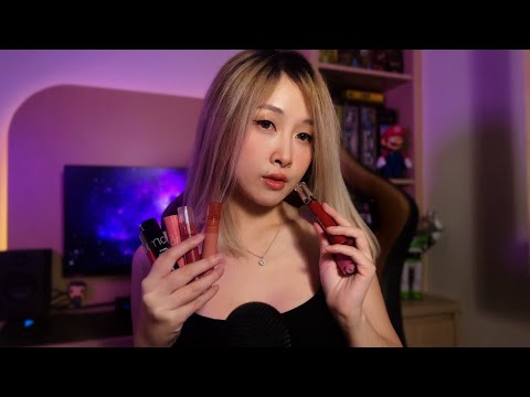 ASMR Trying Lipsticks & Kiss Sounds 💖