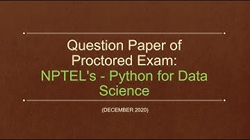 Proctored Exam Question Paper: NPTEL