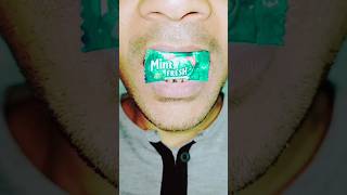 ASMR | Satisfying Mint Fresh Chewing gum #shorts