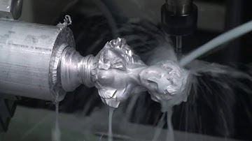 SKYFIRE SVM-2VMC 2nd Spindle+4th Axis Engraving Demo-Venus Statue