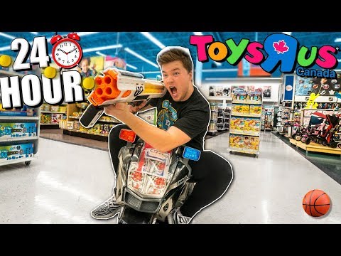 24-hour-toys-r-us-box-fort!-ultimate-toys-r-us-fort-with-cars,-toys-&-more!-(part-2)
