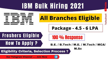IBM Recruitment 2021 | Off campus drive 2021 | Package 4.5 to 6 LPA | Recruitment process