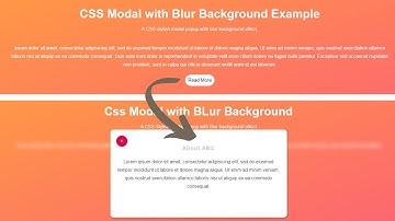 HTML CSS and JS Blur Modal Background || Popup with Blur Background Coding With Hammad