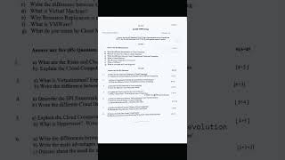 Cloud Computing Question paper 2023 🔥| WestBengal Diploma Board | computer science | Practice paper📈