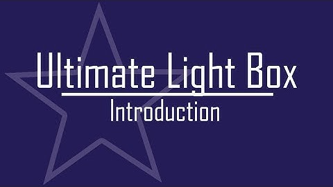 Ultimate Lightbox - Basic Options