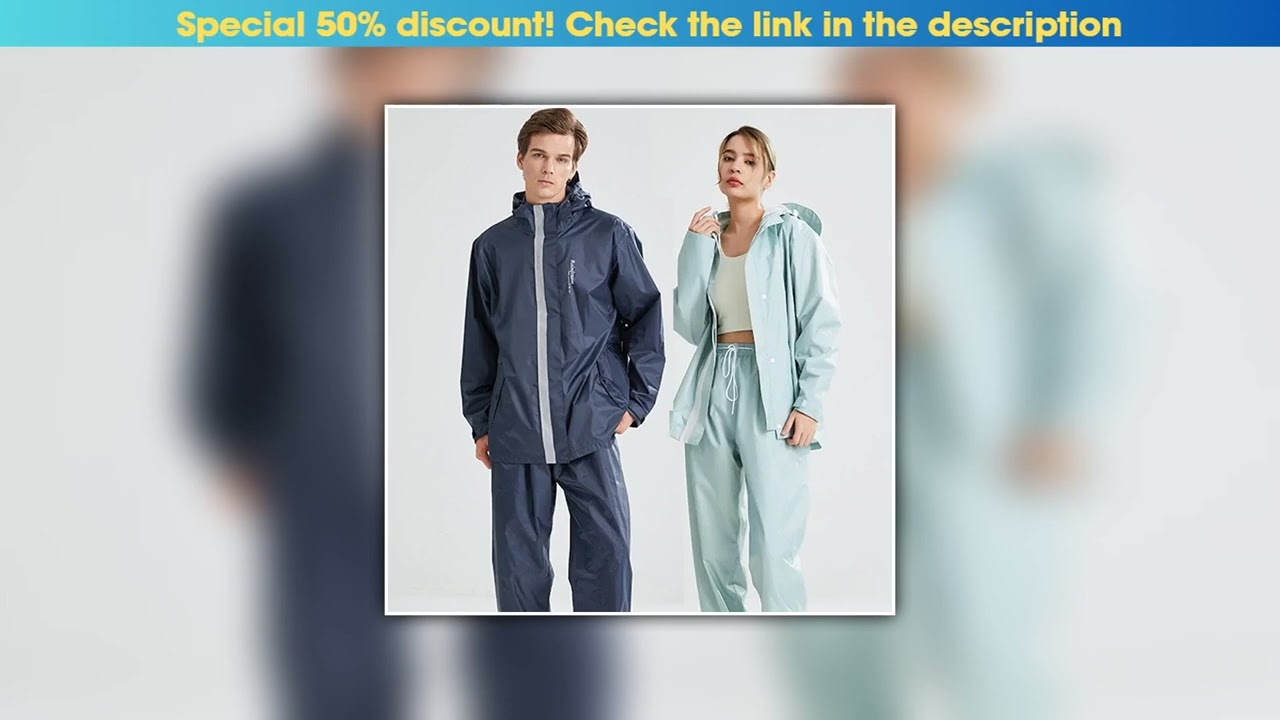 Exclusive Split Raincoat Rain Pants Suit Men Women Outdoor Motorcycle Cycling Hiking Rainproof Coat