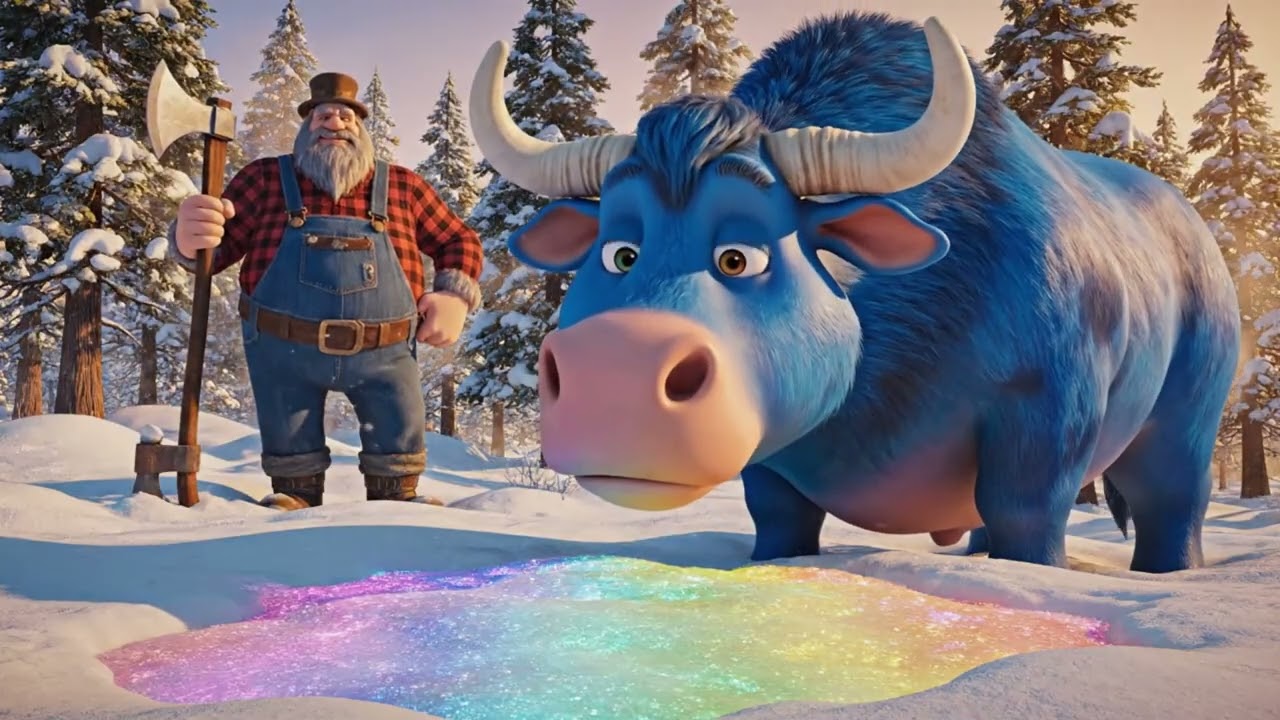 Paul Bunyan & Babe the Blue Ox 🌲 The Giant Lumberjack Legend at Sunrise | American Folklore Story